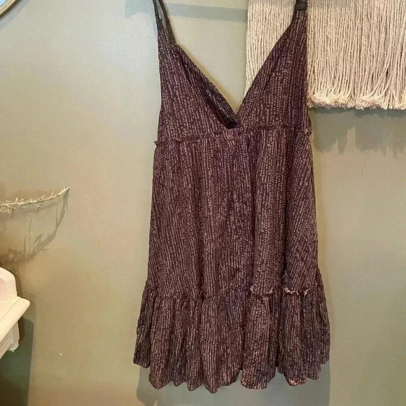 BY TOGETHER LAVENDER PATTERNED BOHO WOVEN MINI DRESS SIZE S - Picture 7 of 15
